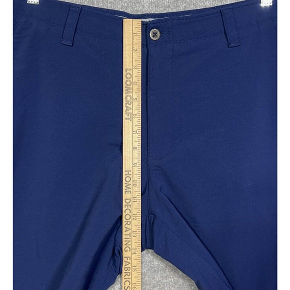 Under Armour Heatgear Loose Chino Shorts Mens Size 40 Stretch Blue Pockets - Picture 10 of 11